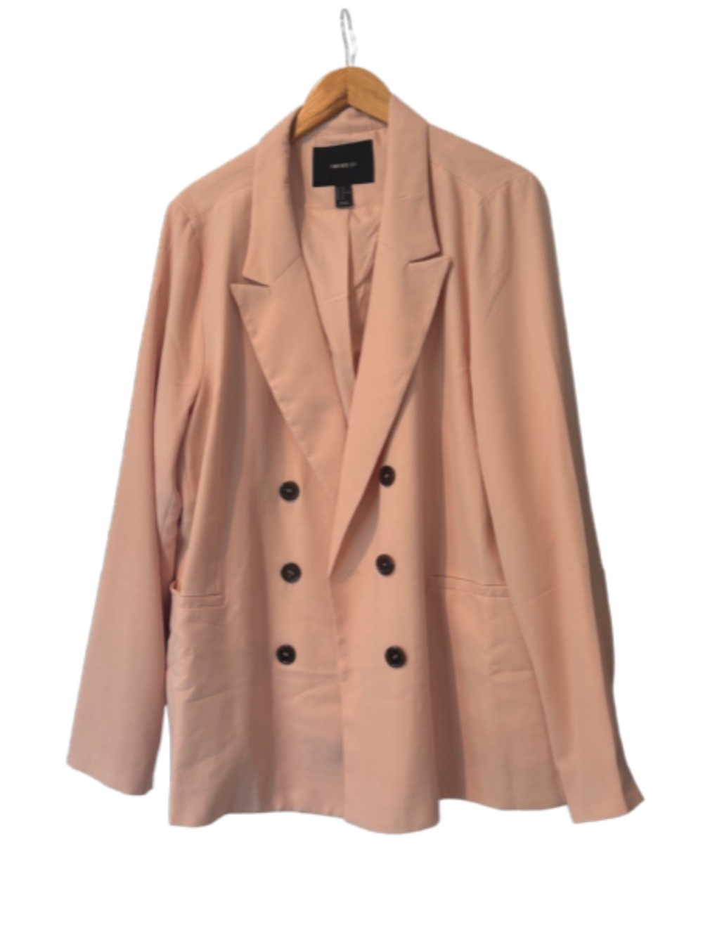 Forever 21 Blush Pink Double-Breasted Blazer